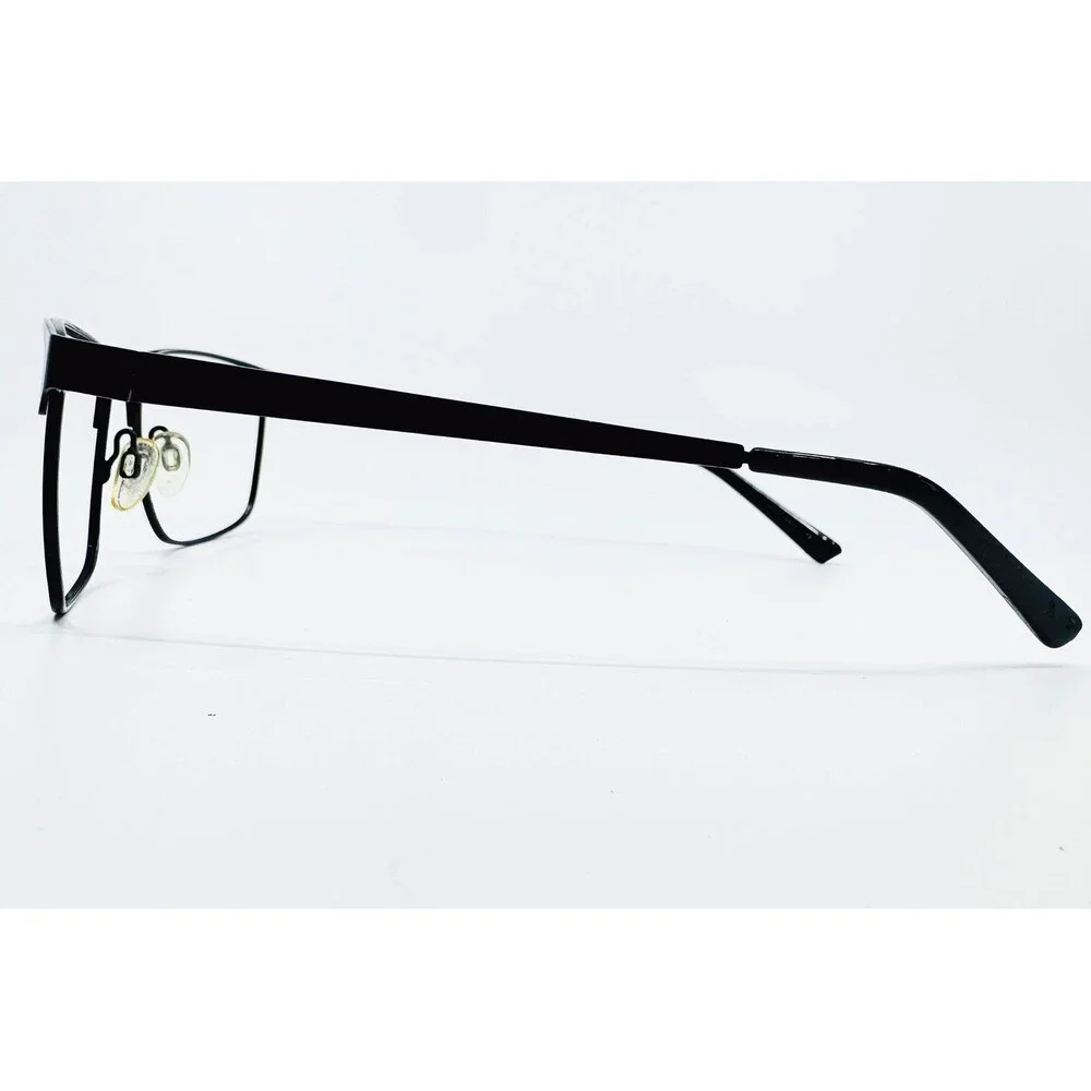Outpost 4 Eyeglasses Mens Black Square Full Rim Frame 56-16-140